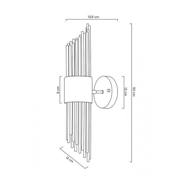 Настенный светильник Wall lamp B2562W-B gold