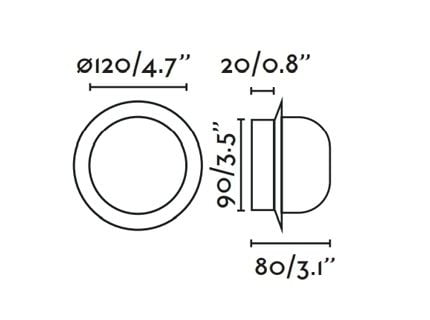 Настенный/потолочный светильник May белый LED 4W 2700K