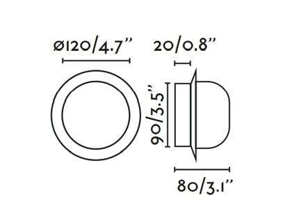 Настенный/потолочный светильник May коралловый LED 4W 2700K