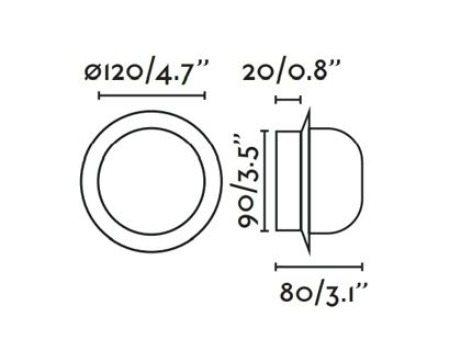 Настенный/потолочный светильник May черный LED 4W 2700K