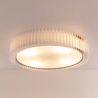 Rotor Chandelier white acrylic - M - вплотную к потолку