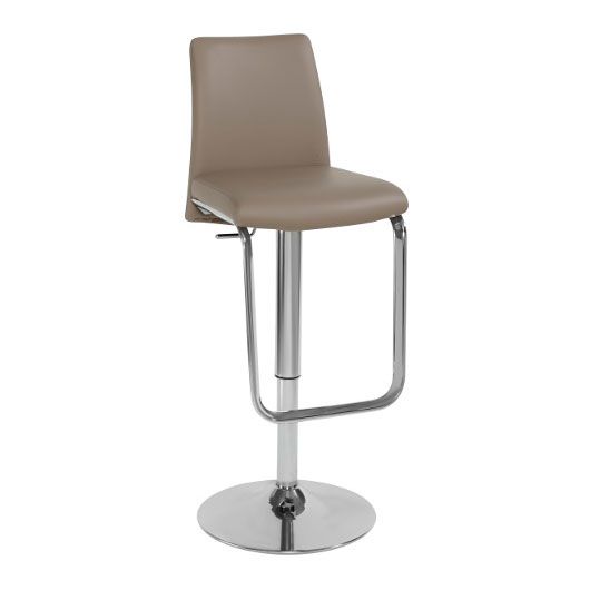 Барный стул Nina SG хром/серо-коричневый
