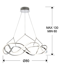 Подвесной светильник Molly 80Ø хром DIM
