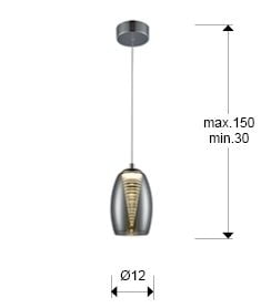 Подвесной светильник Nebula 1L LED хром