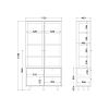 Превью Витрина Twin TW170 Дуб тобакко, графитовый RAL 7016