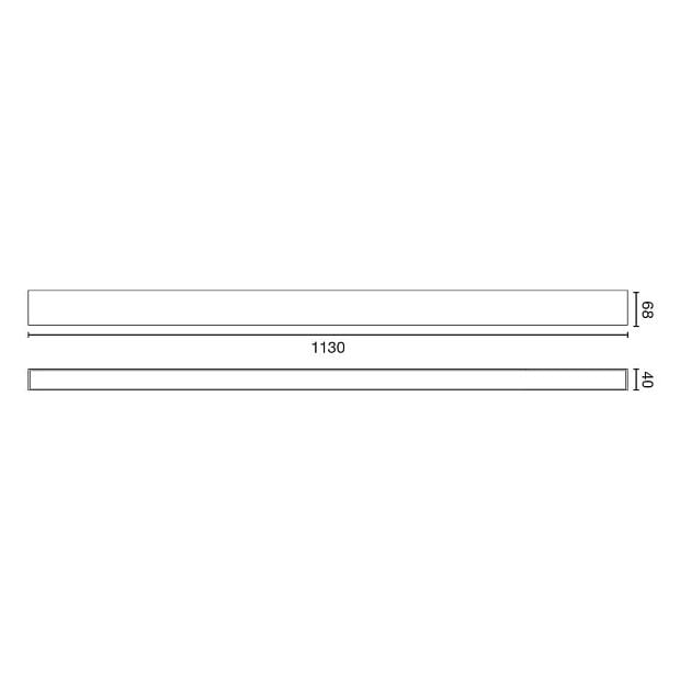 Светильник Via EVO черный UP&DOWN 1130 UGR<19 4000K ASIM. DALI