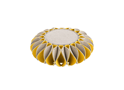 Пуф низкий Ruff Pouf Yellow Ø100