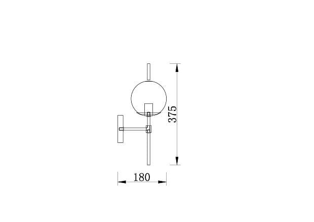 Настенный светильник (бра) Damask FR5205WL-01BS