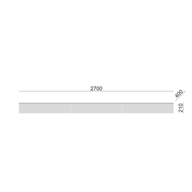 Тумба ТВ LOW 270 см светлая