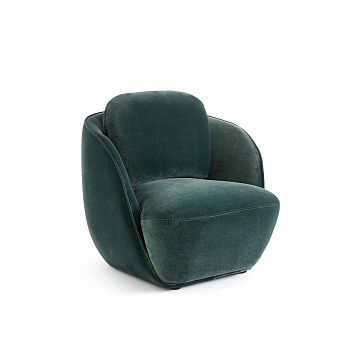 Кресло в форме шара из велюровой ткани Alpine зеленый