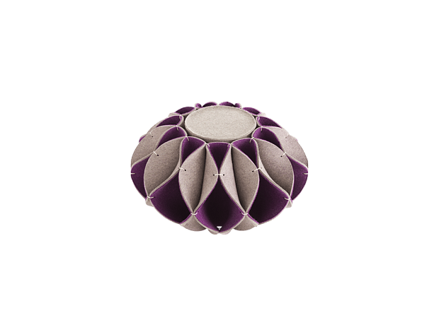 Пуф высокий Ruff Pouf Purple Ø70