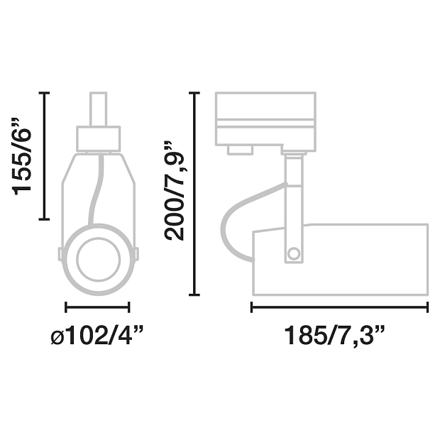 Трековый светильник Mini Sigma черный LED CRI95 20,5W 3000K 20є TRIAC