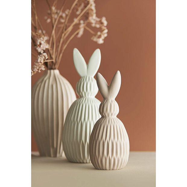 Декор из фарфора белого цвета trendy bunny из коллекции essential, 12,5х12,5x30,5 см