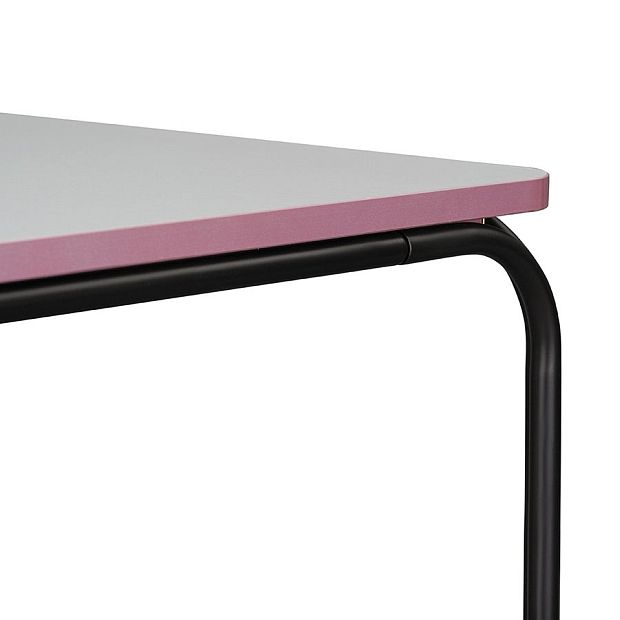 Стол обеденный ror, 70х70 см, черный/серый/розовый