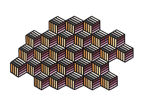 Ковер Parquet Hexagon Orange 188x305