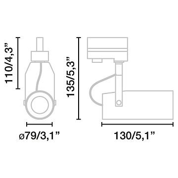 Трековый светильник NANO Sigma черный LED 15,5W 3000K 56є TRIAC