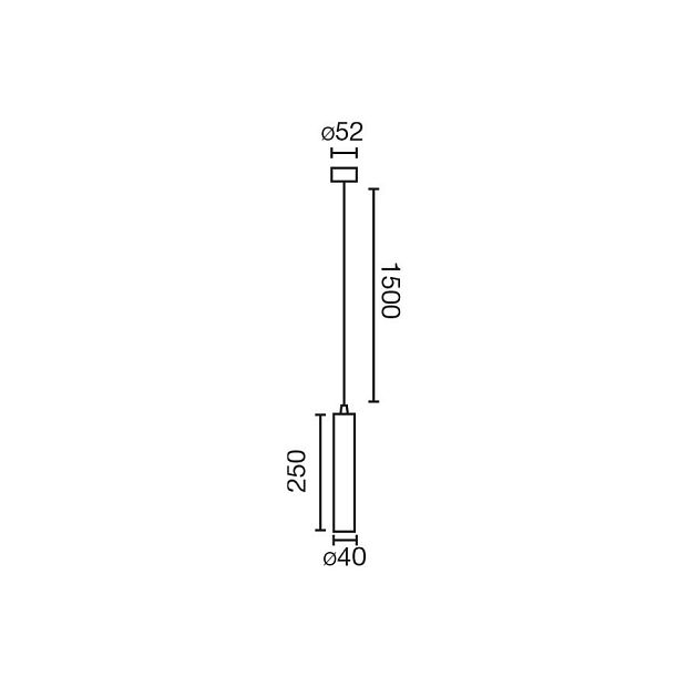 FOST Подвес Ш40 7W черный 18° 2700K CRI97