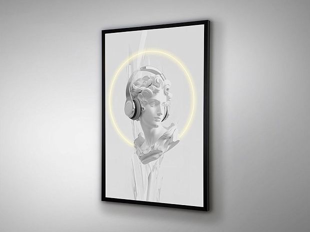 Картина Busto белый LED 80X120