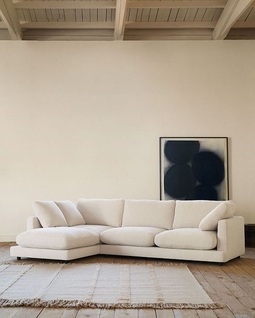 Gala 4-местный диван с левым шезлонгом бежевый 300 см