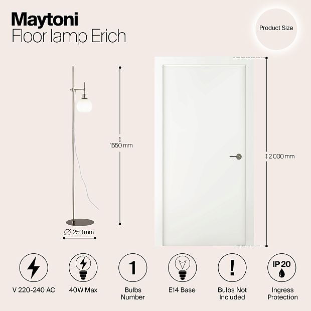 Торшер Maytoni Erich MOD221-FL-01-N