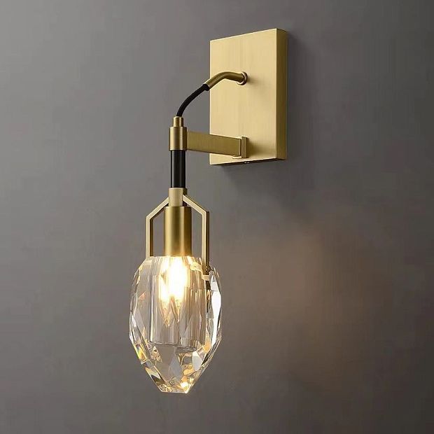 Настенный светильник Wall lamp 8960-1W brass/clear