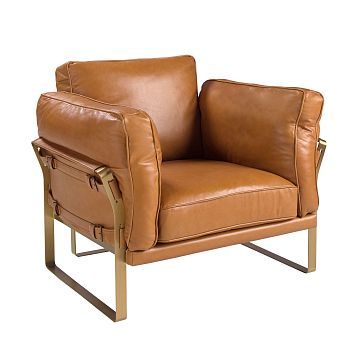 Кресло из кожи цвета Camel 5169