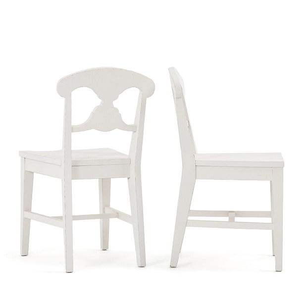Комплект из двух стульев с эффектом старины Swedish белый
