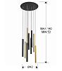 Превью Подвесной светильник Varas 9L золото/черный