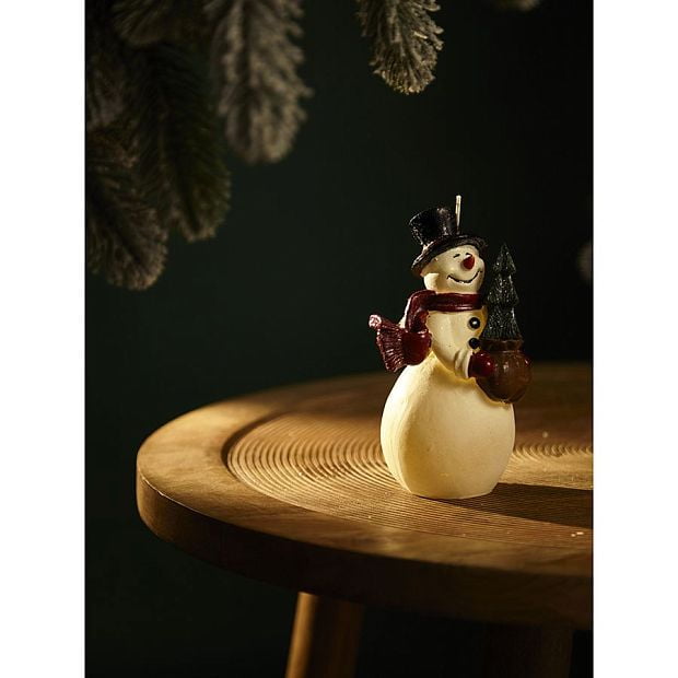 Свеча декоративная festive snowman из коллекции new year essential, 15 см