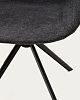 Превью Поворотное рабочее кресло Tissiana из темно-серой синели и черного матового алюминия
