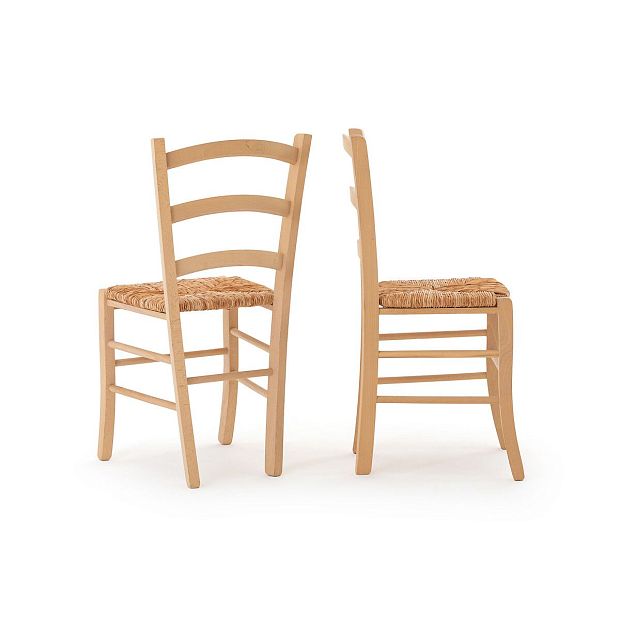 Комплект из 2 стульев с плетеным сидением Perrine единый размер синий