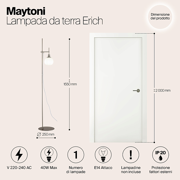 Торшер Maytoni Erich MOD221-FL-01-N