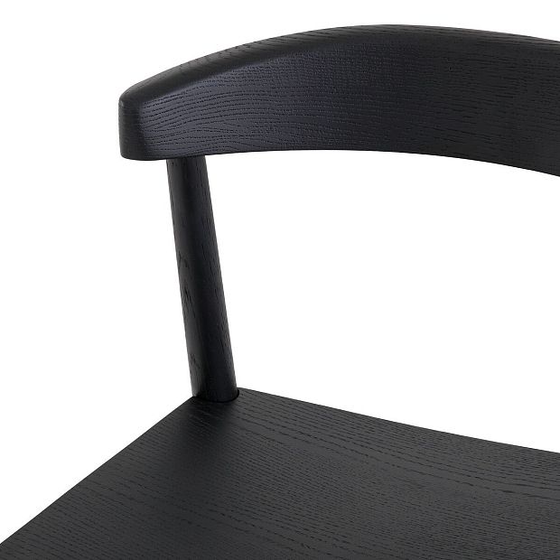 Комплект из двух стульев из дуба с черным покрытием Galb единый размер черный