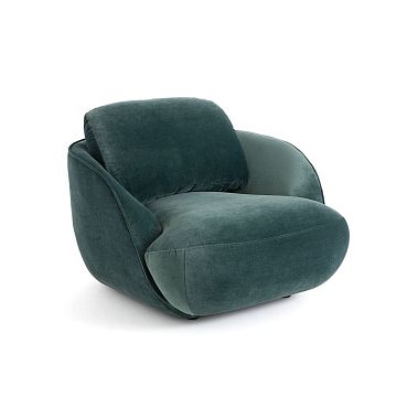 Кресло-шар XL из велюровой ткани Alpine зеленый
