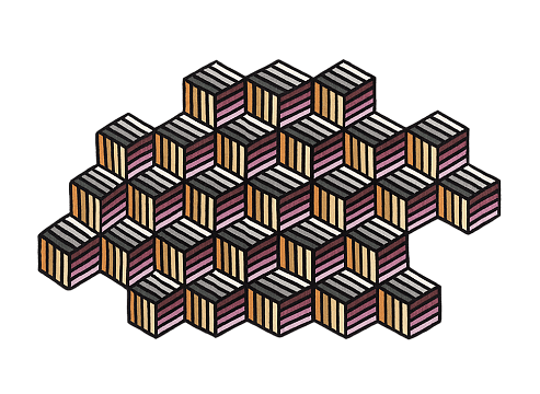 Ковер Parquet Hexagon Orange 188x305