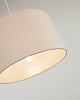 Превью Nazli large linen light shade with beige finish Ø 50 cm