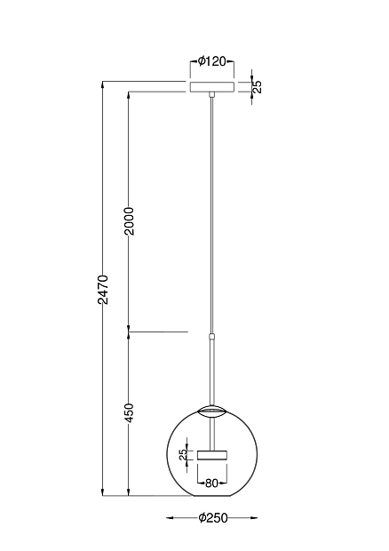 Подвесной светодиодный светильник Maytoni Cometa MOD055PL-L12G3K