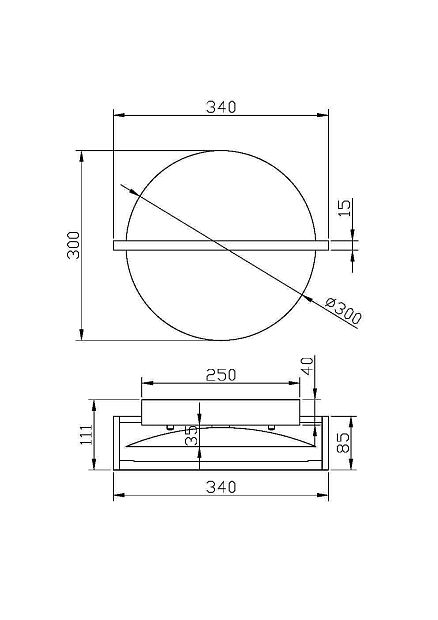 Настенный светильник (бра) Mira MOD279WL-L14G3K