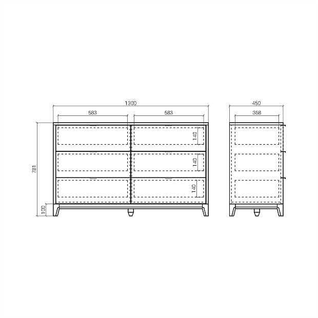 Комод Case CS042 маренго RAL 5008