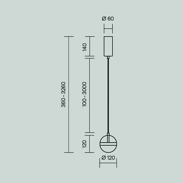 Подвесной светильник Area MOD295PL-L20BS3K