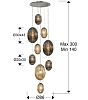 Превью Подвесной светильник Ovila дымчатый/янтарный 9L