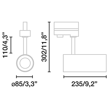 Трековый светильник Fuga MEDIUM белый LED HE 28W 3000K 60є TRIAC