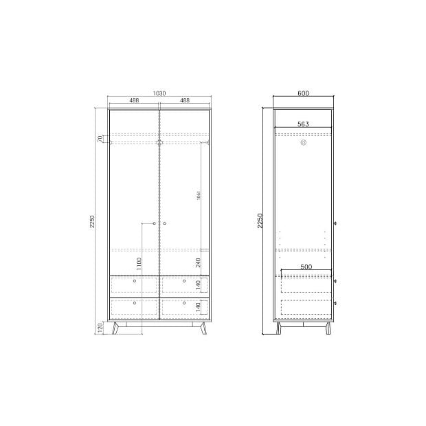 Шкаф Frame FR212 Натуральный дуб, Принт 104