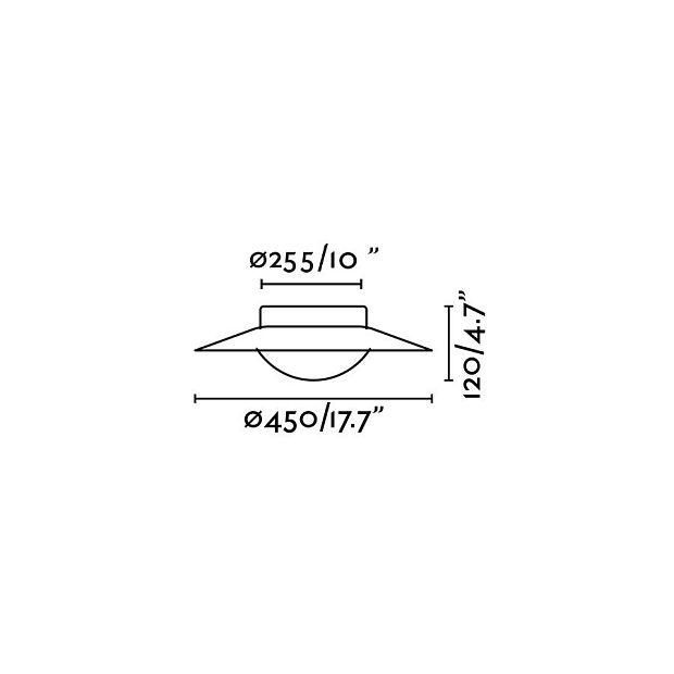 Плафон Side 20W медный