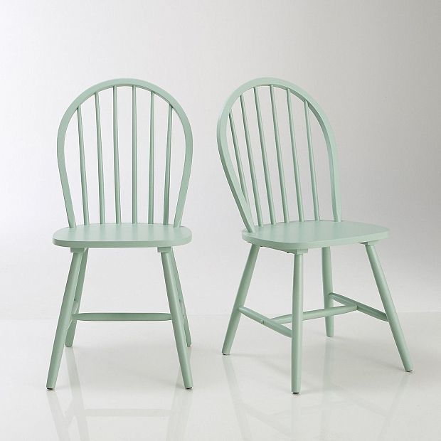 Комплект из 2 стульев с решетчатой спинкой WINDSOR единый размер зеленый