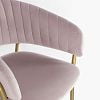 Превью Стул Пиза (Pisa) полубарный розовый бархат ножки матовое золото