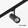 Превью Трековый светильник Fuga MEDIUM черный LED FISH 28W 4000K 60є CASAMBI