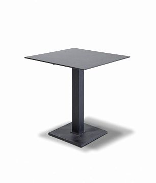Caffe "Каффе" интерьерный стол из HPL квадратный 80х80см, цвет "серый гранит"