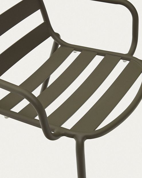 Joncols Уличный алюминиевый стул с зеленой отделкой