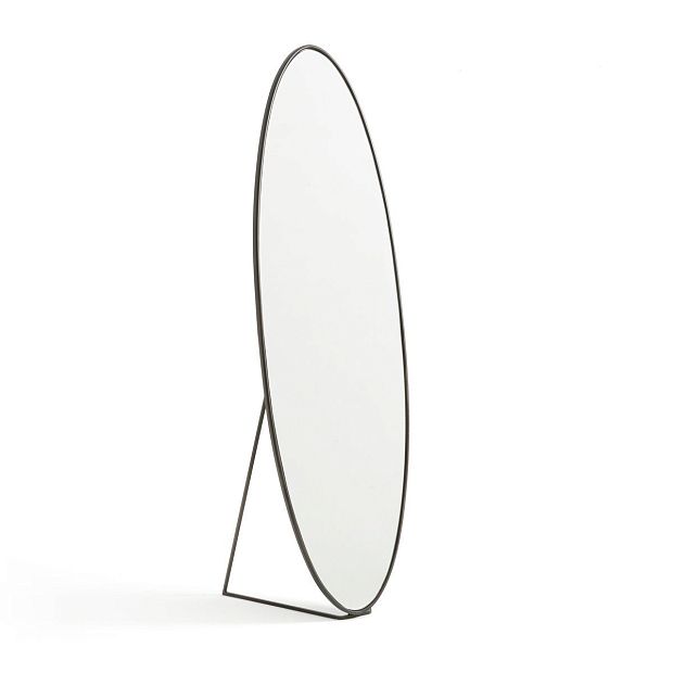 Зеркало Психея овальное с металлическим каркасом В1695см Koban серый